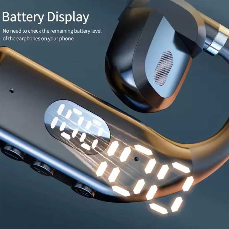Наушники Earhooks, беспроводные Bluetooth 5,4, игровая спортивная гарнитура, Hi-Fi стерео наушники с шумоподавлением, наушники с микрофоном Портативное аудио и видео