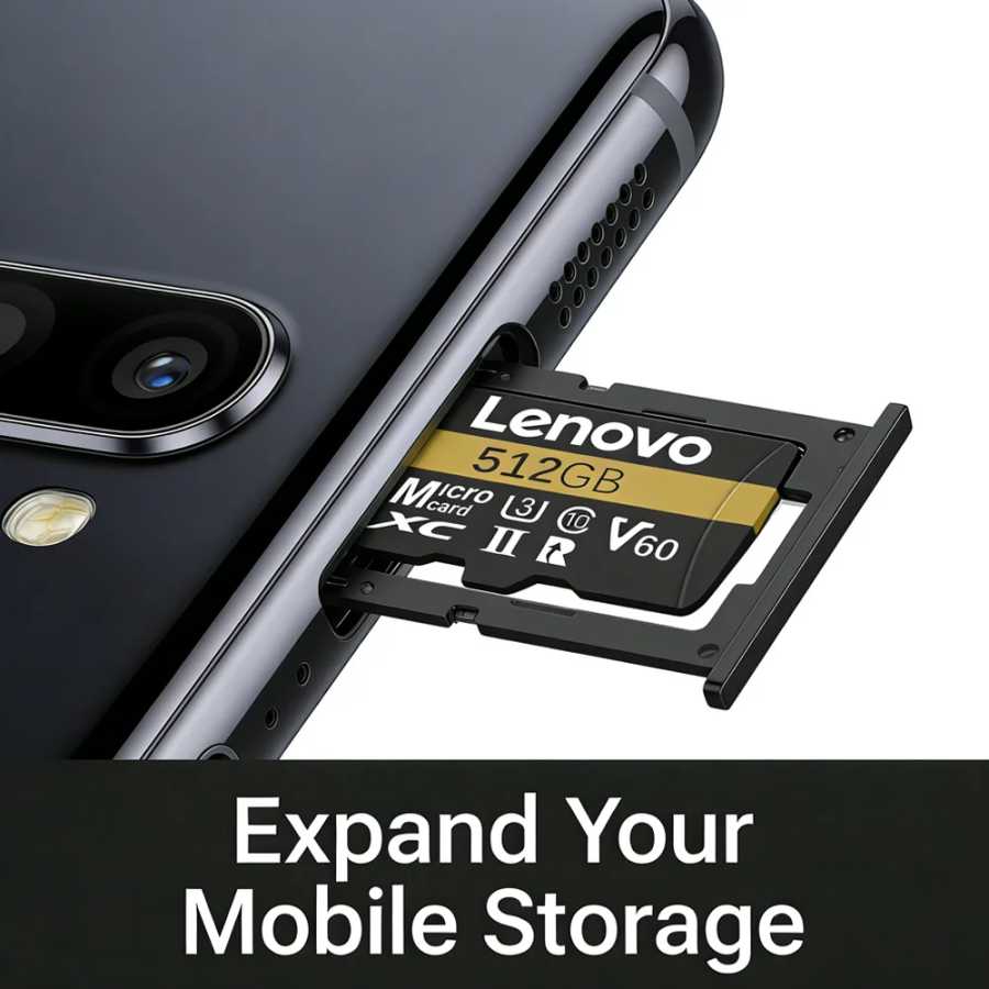 Фотография №2 товара Высокоскоростная карта памяти Lenovo Micro SD 64GB/128GB/512GB Class 10 U3