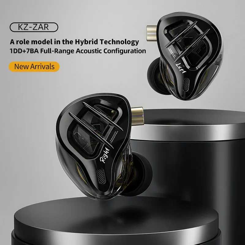 Фотография №1 товара KZ ZAR Гибридный драйвер-вкладыш Монитор 1DD + 7BA HiFi Наушники