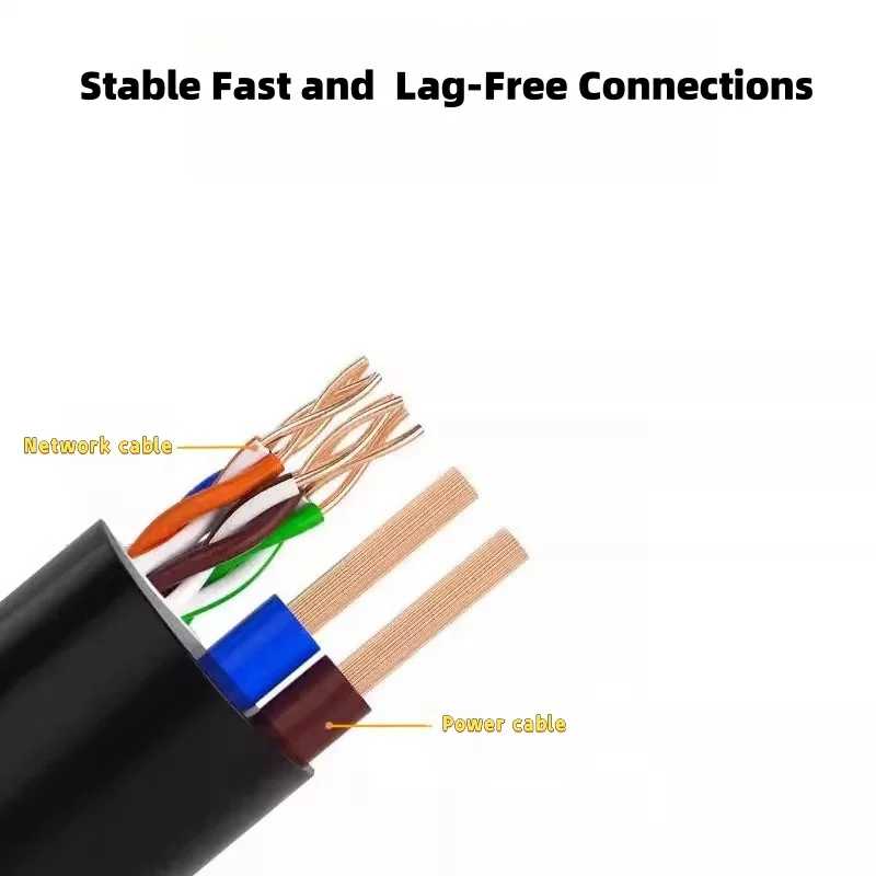 Фотография №3 товара Z4T 5-50 м Открытый 8-ядерный кабель питания Ethernet 8P +