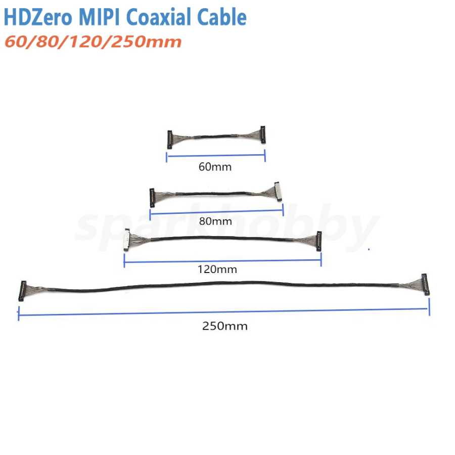Кабель HDZero MIPI, 20-контактный, 60 мм, 80 мм, 120 мм, 250 мм, цифровой HD-видеоразъем для камеры Rucam Nono90, гоночный дрон FPV Радиоуправляемые игрушки