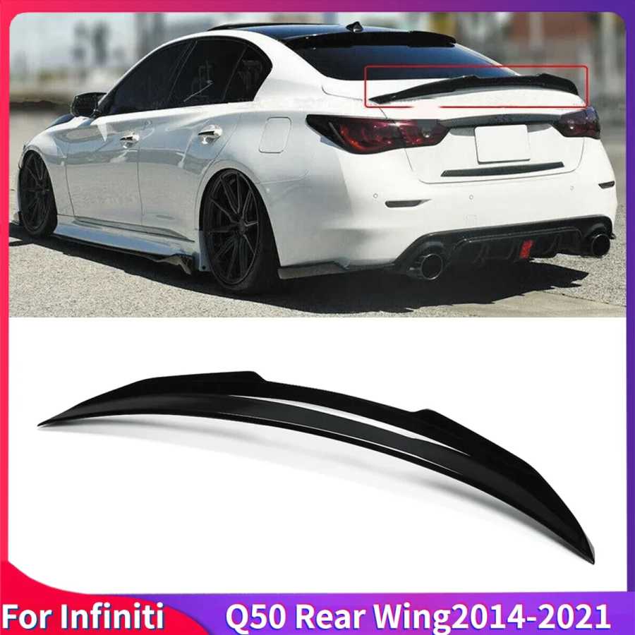 Для Infiniti Q50 2014-2021 губа для заднего крыла автомобиля задний багажник губа спойлер удлинитель для крыла Спойлер для заднего крыла губа боди автозапчасти Детали экстерьера