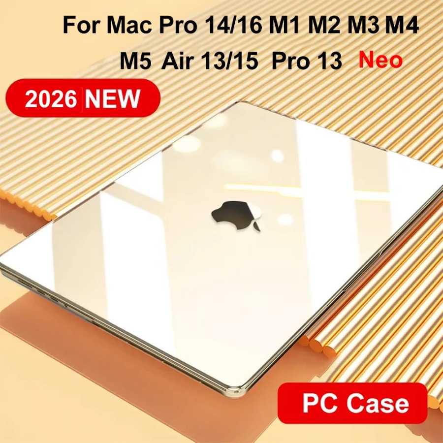 Чехлы для ноутбуков: для MacBook Pro 14 (M5, M2 2026), Neo A18 Pro 16 (M3, M4, M1), MacBook Air 13 (2026, 13.6), Air 15.3 Funda Аксессуары для ноутбуков