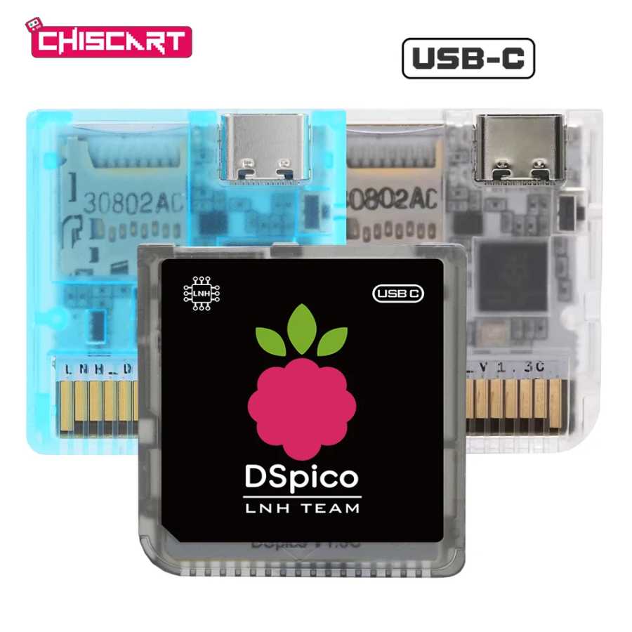 Игровой картридж Chiscart DSpico USB C для консолей NDS, NDSL, DSi, 3DS Видеоигры и аксессуары