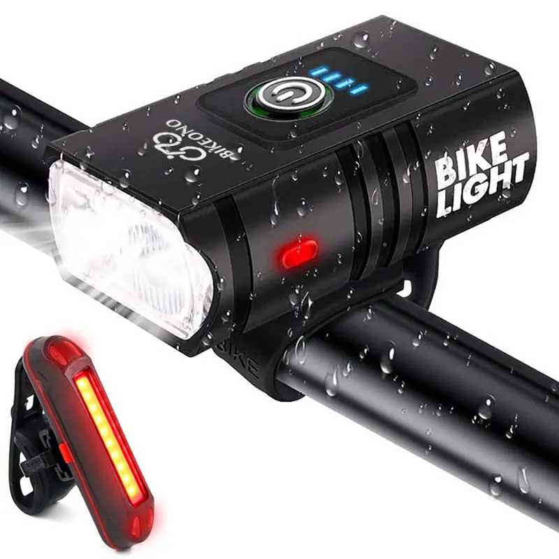 Велосипедный фонарь USB Перезаряжаемый передний фонарь MTB Фара Фонарик Велосипедное освещение Фонарик Светодиодные аксессуары для велосипеда Задние фонари Велоспорт