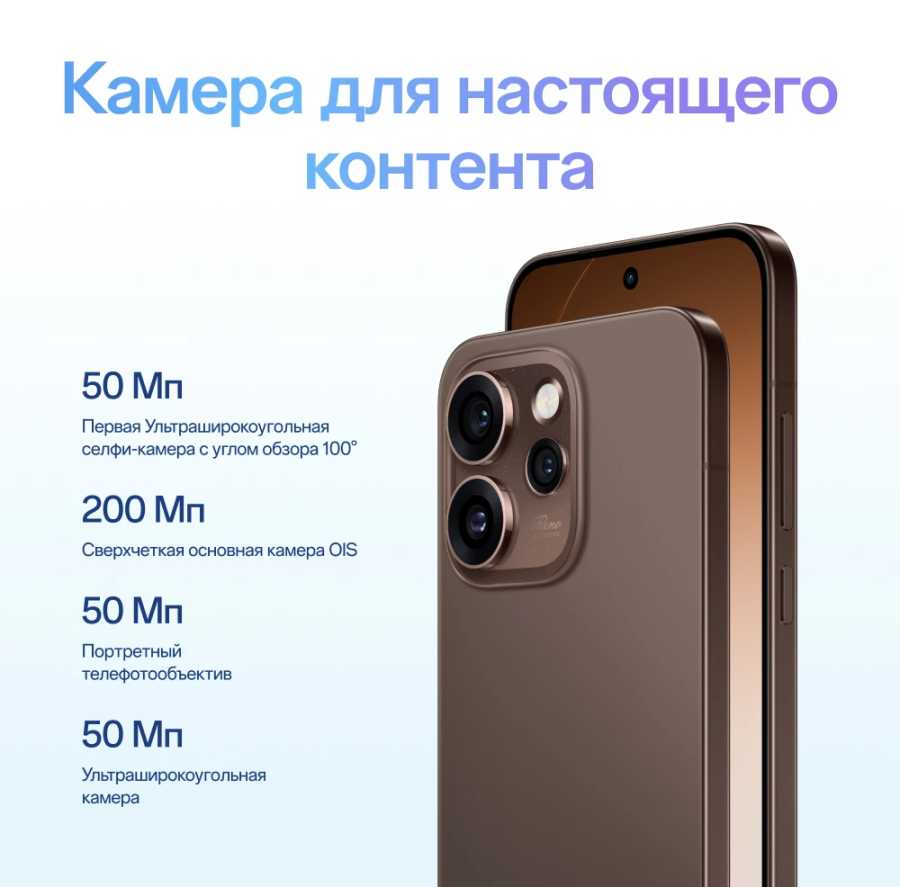 Фотография №5 товара Смартфон OPPO Reno15 Pro с камерой 200 МП, процессором MediaTek
