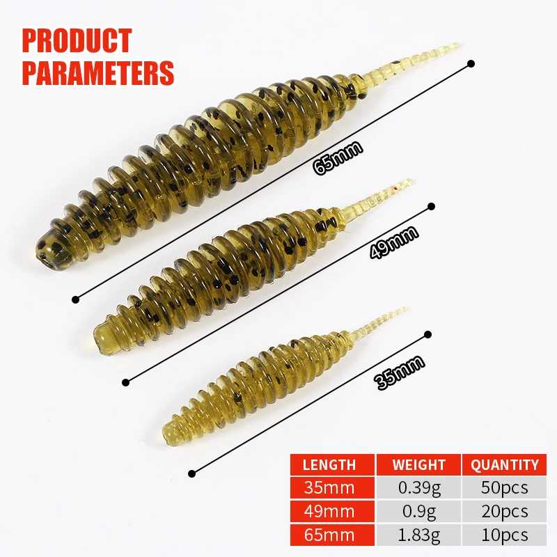 Фотография №4 товара Мягкая приманка Supercontinent Worm Bait Tanta 49мм 65мм для рыбалки,
