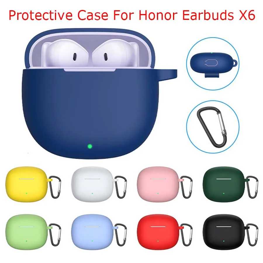 Силиконовый чехол для Honor Earbuds X6, настоящие беспроводные Bluetooth наушники, защитный чехол для Honor Earbuds X6, аксессуары Портативное аудио и видео