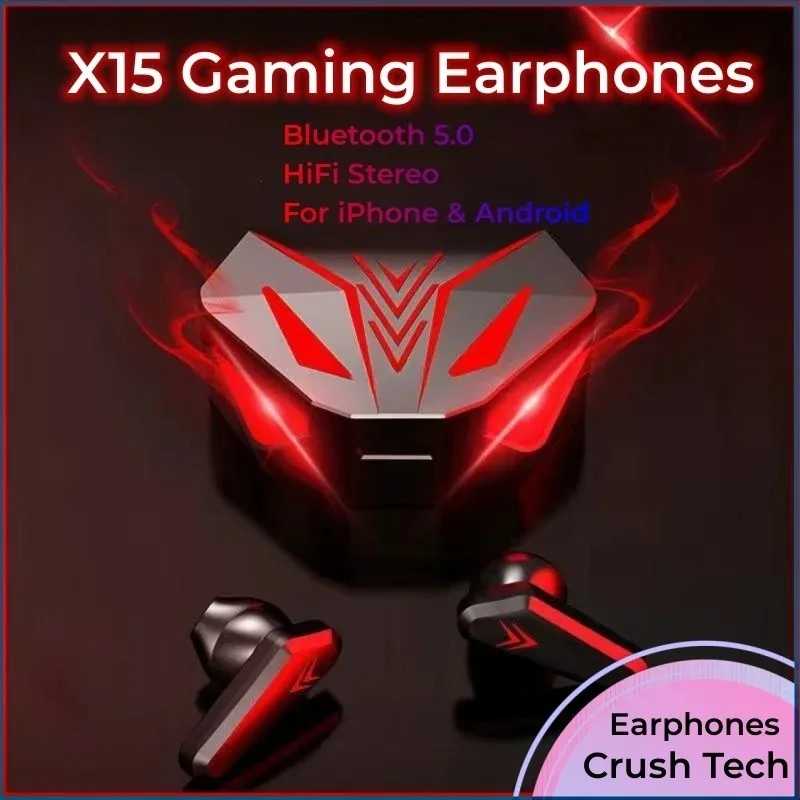 НОВЫЕ наушники X15 TWS, беспроводные Bluetooth-наушники для геймеров, 65 мс, наушники с низкой задержкой, гарнитура Fone Gamer, геймерская гарнитура с микрофоном Портативное аудио и видео