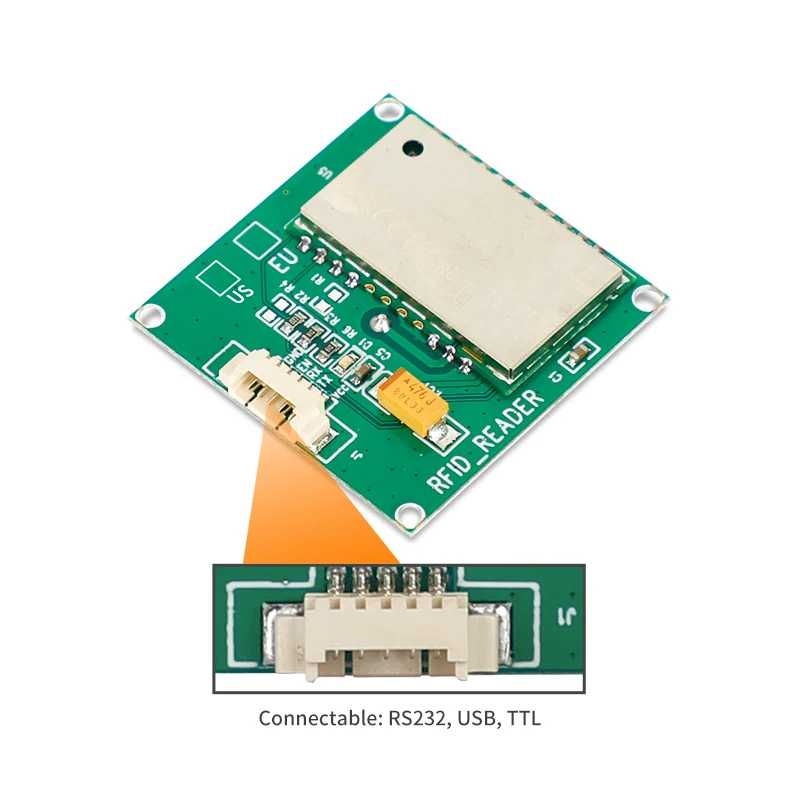 Небольшой размер RFID-модуля от 35*35 мм до 90*90 мм с антенной Встроенный универсальный RFID-модуль для интерфейса Raspberry Pi TTL232 Доступ к автоматизации здания