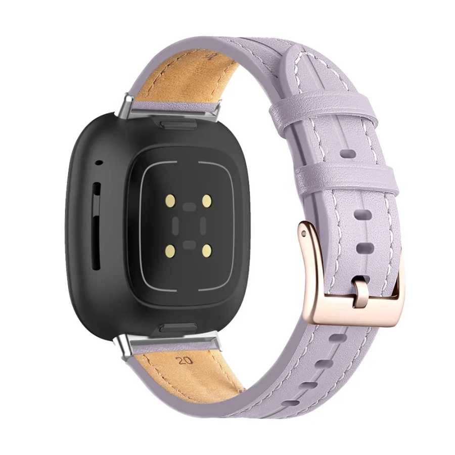 Фотография №5 товара Ремешок из натуральной кожи для смарт-часов Fitbit Versa 2 Lite,