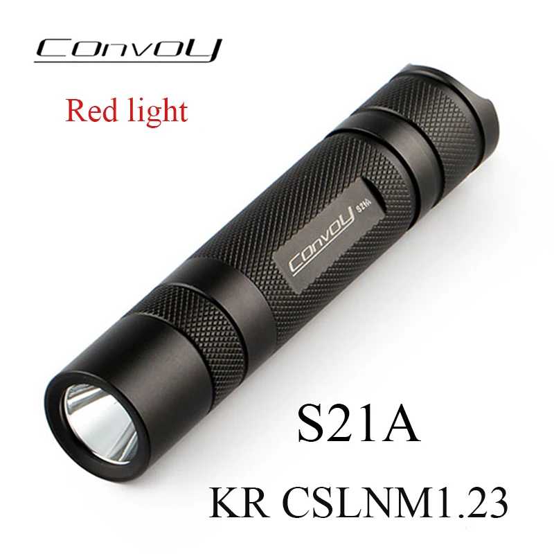 Фонарик Convoy S21A с KR CSLNM1.23, яркий красный фонарик, светодиодный фонарик S2 + Plus 21700 Edition, фонарик лм для кемпинга и охоты Портативное освещение