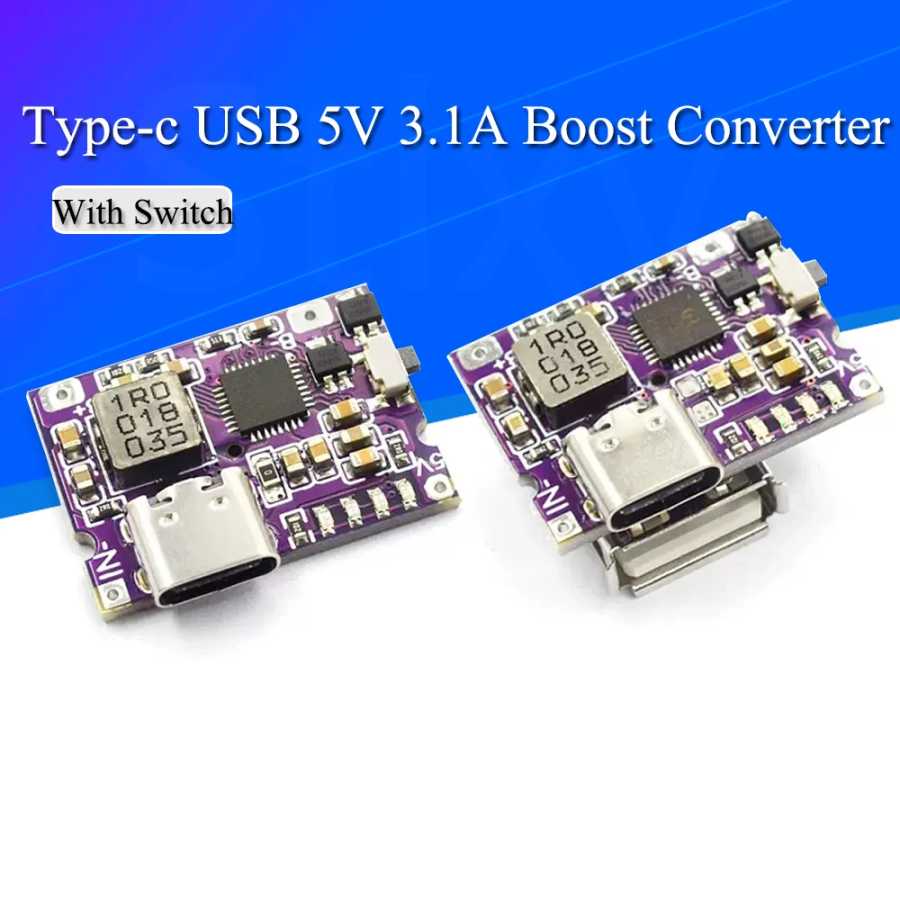 Повышающий Модуль питания USB Type-C 5 в 3,1 А, Мобильный Внешний аккумулятор IP5310, аксессуары с переключателем и светодиодным индикатором, Type-C U Электрика