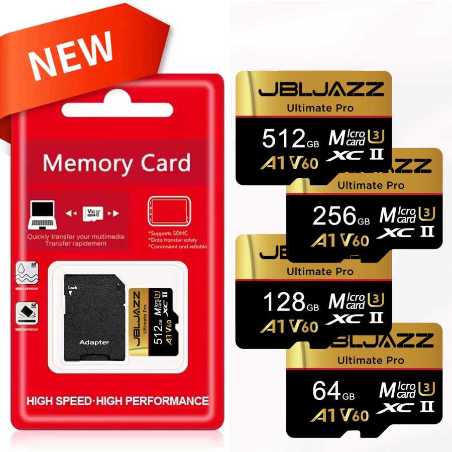 Карта памяти Micro SD 128 ГБ, класс 10, высокоскоростная флеш-карта TF 256 ГБ, 512 ГБ, U3 V60, 4K Full HD для экшн-камер GoPro, дронов DJI Хранение данных