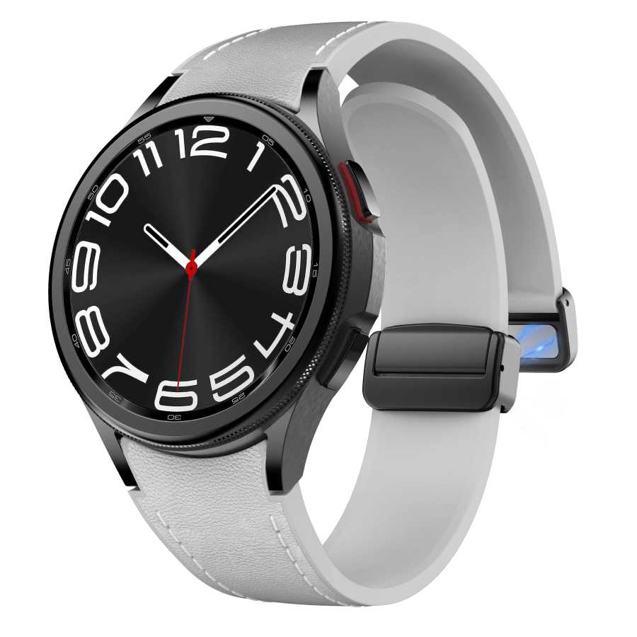 Натуральная кожа + силиконовый ремешок для Samsung Galaxy Watch 6 5 7 44 мм 40 мм 20, браслет Galaxy Watch 6 4 Classic 47 мм 46 мм 43 мм 42 мм Аксессуары для часов