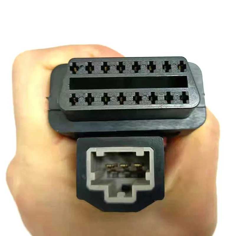 Диагностический кабель-переходник для Honda OBD OBD2 с 3-контактного на 16-контактный разъем, кабель OBD1 на OBD2 для Honda, 3-контактный автомобильный кабель Инструмент для ремонта автомобилей