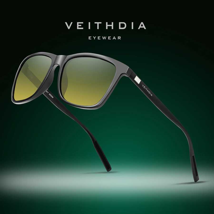 Солнцезащитные очки VEITHDIA, мужские, брендовые, модные, поляризационные, с линзами UV400, унисекс, винтажные, мужские очки для женщин VT6108 Очки и аксессуары