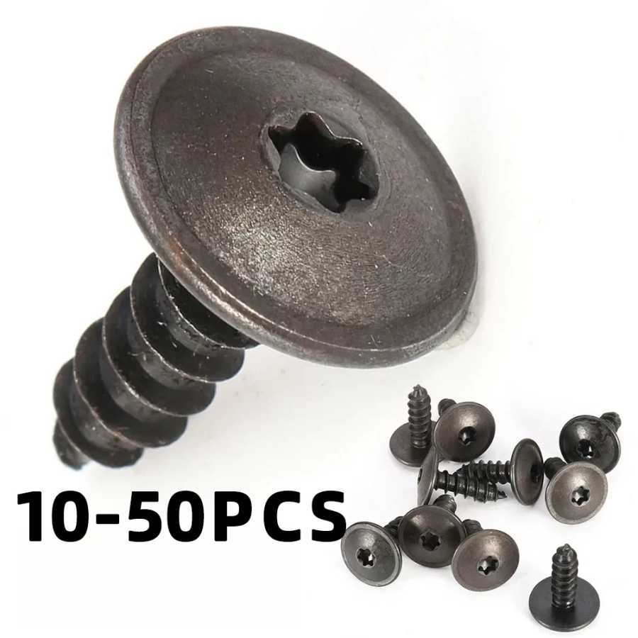10-50 шт. N90974701, крышка двигателя, защита от брызг, колесная арка, винт Torx, крепежные зажимы, универсальные для Volkswagen B5 Audi Q5 Аксессуары для салона