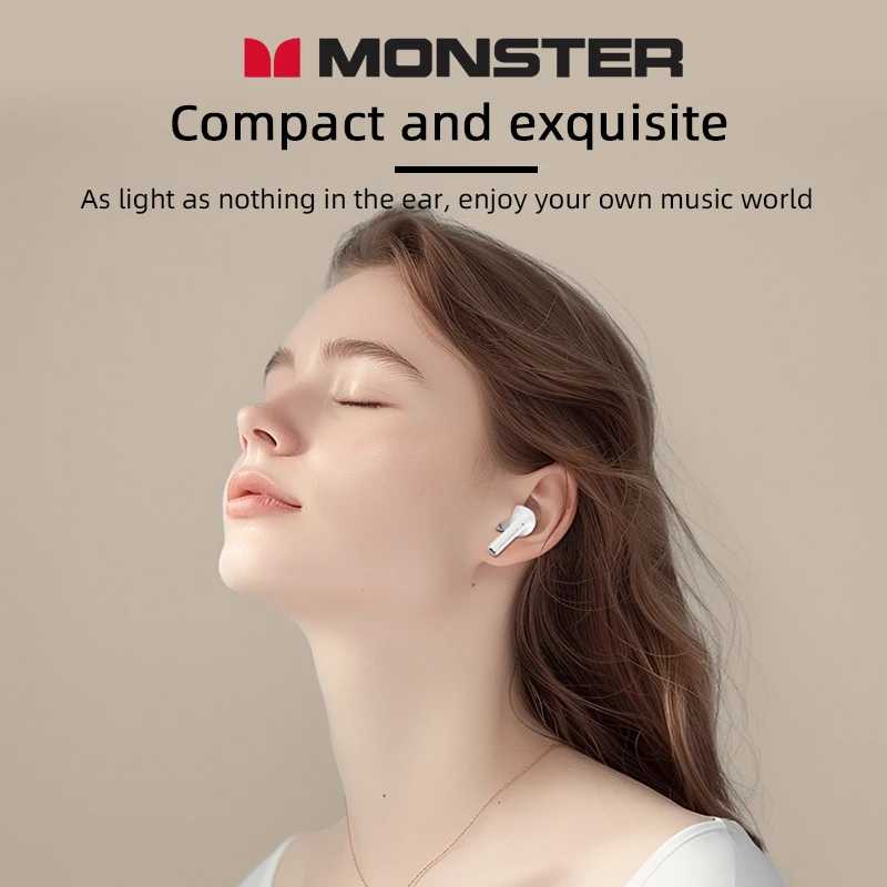 Фотография №5 товара Игровые наушники Monster MQT39, беспроводные наушники Bluetooth 6.0 с низкой
