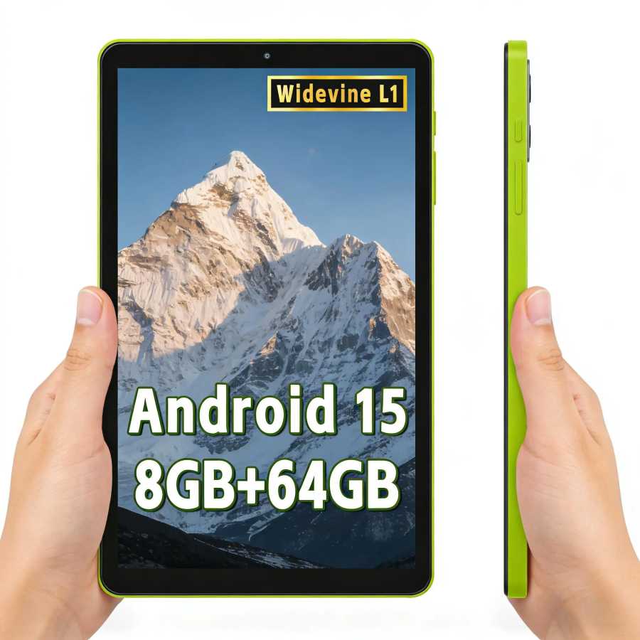 Планшет ANRY 8.68 дюйма, Android 15, 8 ГБ (3+5 виртуальных) ОЗУ, 64 ГБ ПЗУ, четырехъядерный процессор RK3562, расширяемая память до 1 ТБ, аккумулятор 5000 мАч, Wi-Fi 6 Планшеты