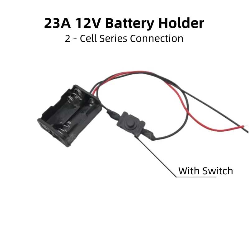 Чехол Power Bank для светодиодной ленты, с переключателем, держатель батареи 23 А, 12 В, 2 ячеек, серия, корпус батареи с выходом 24 В Электрика