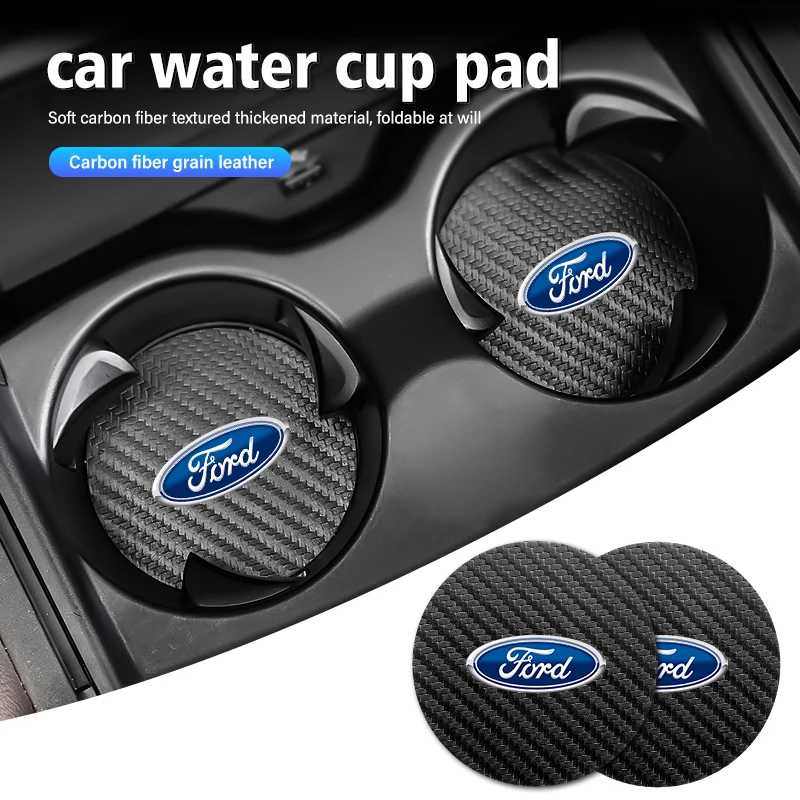 Для Ford 2 шт. автомобильный логотип подставка для чашки воды коврик подушка противоскользящая подушка Escort KA Flex Everest KA Expedition Falcon Fusion Аксессуары для салона