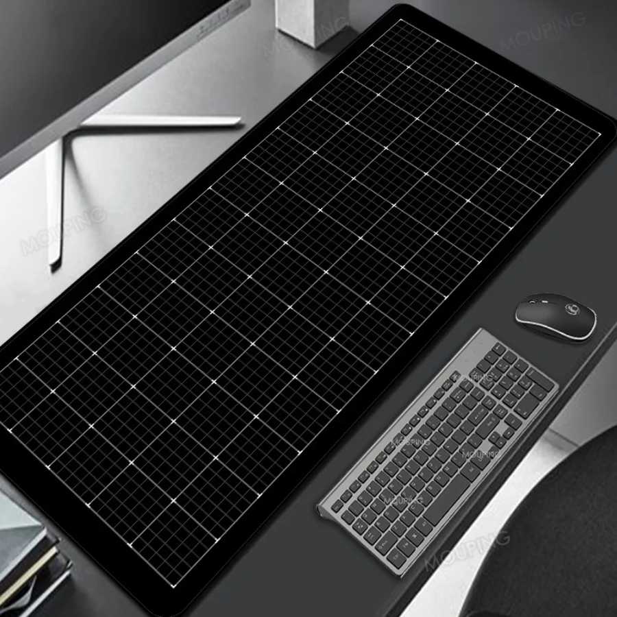 Коврик для стола Grid Desk Mat, черный, для мыши, геймерский, для ноутбука, офисный, большой коврик для мыши XXL, аниме, для компьютерных столов, резиновый коврик для мыши, большой настольный коврик Компьютерная периферия