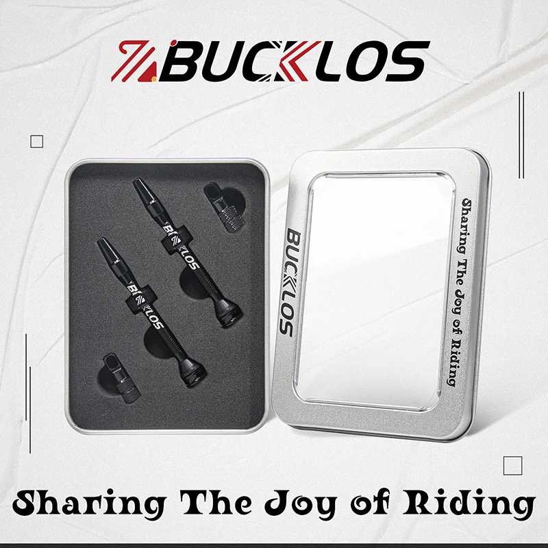 Фотография №1 товара BUCKLOS 40/44/55/60/65/80/100 мм бескамерные клапаны для велосипеда из алюминиевого сплава