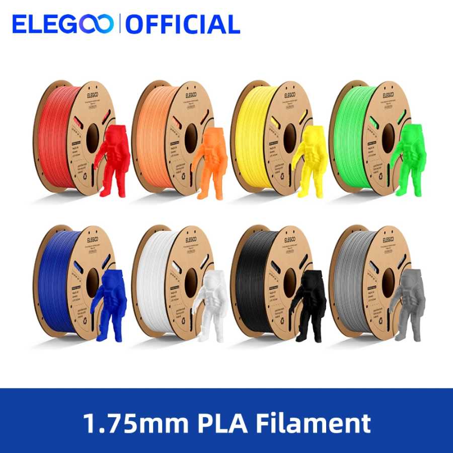 ELEGOO PLA-филамент 1,75 мм, 1 кг, пластик для 3D-принтеров, расходный материал для FDM 3D-принтеров NEPTUNE 3 PRO 3D-печать