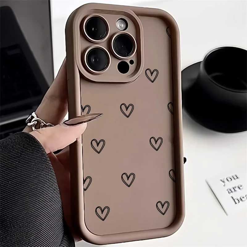 Чехол для телефона с сердечками для iPhone 17, чехлы для iPhone 14 Pro Max, 17, 16, 15, 11, 12, 13 Pro Max, 14, 15 Plus, 17, 8, X, XR, XS Max, силиконовый чехол Чехлы и чехлы для мобильных телефонов