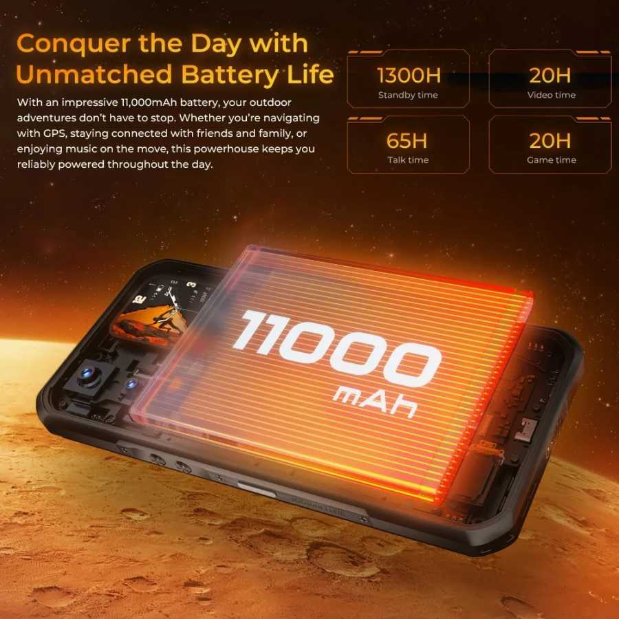 Фотография №5 товара OUKITEL WP66 11000 мАч 5G Защищенный смартфон Dimensity 7025 Octa-core