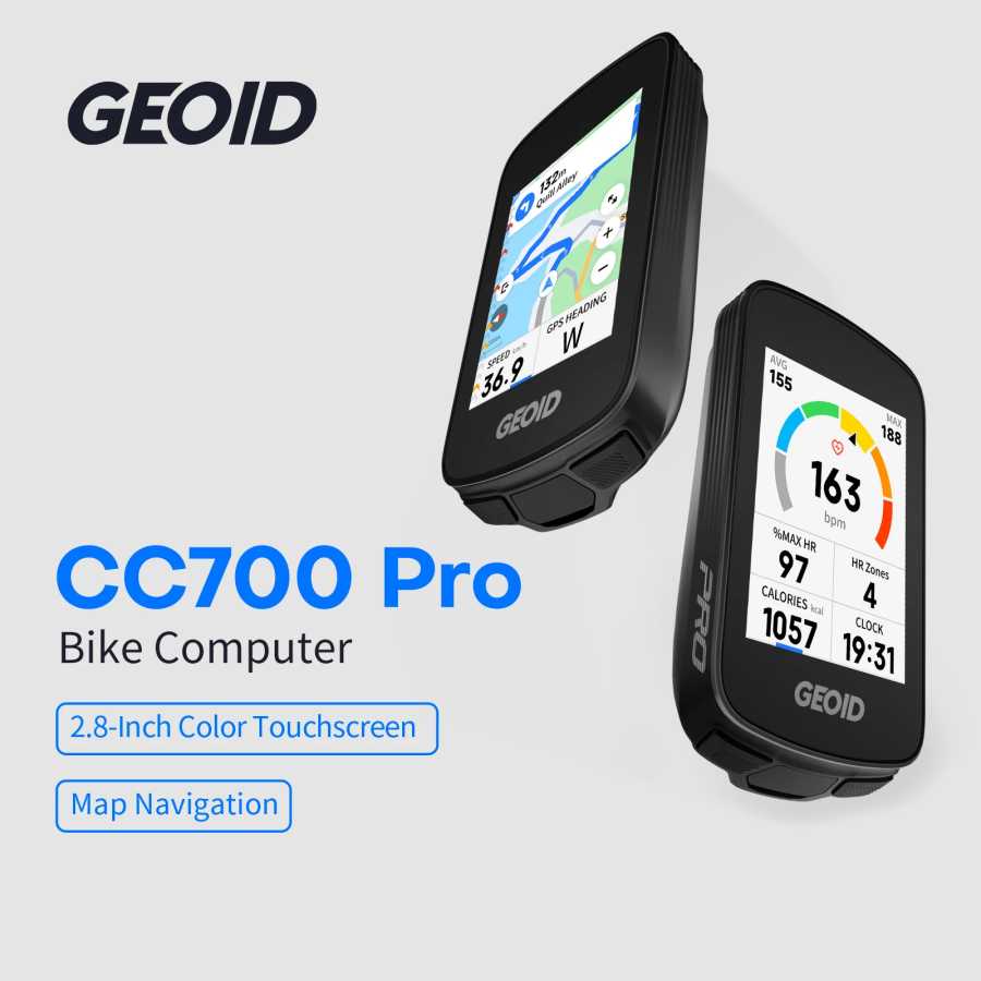 GEOID CC700 Pro Велосипедный компьютер GPS 2,8-дюймовый сенсорный экран Велосипедный спидометр Глобальная карта Навигация Велоспорт Одометр для Strava Велоспорт