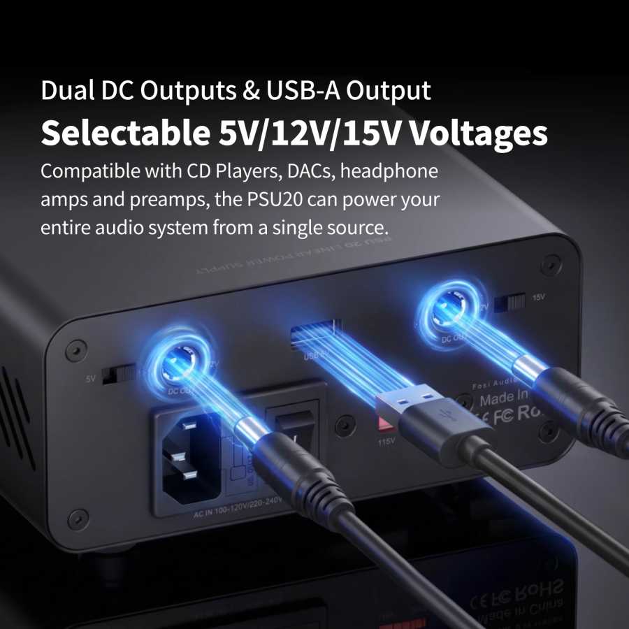 Фотография №2 товара Блок питания Fosi Audio PSU20 40W, линейный, с ультранизким уровнем