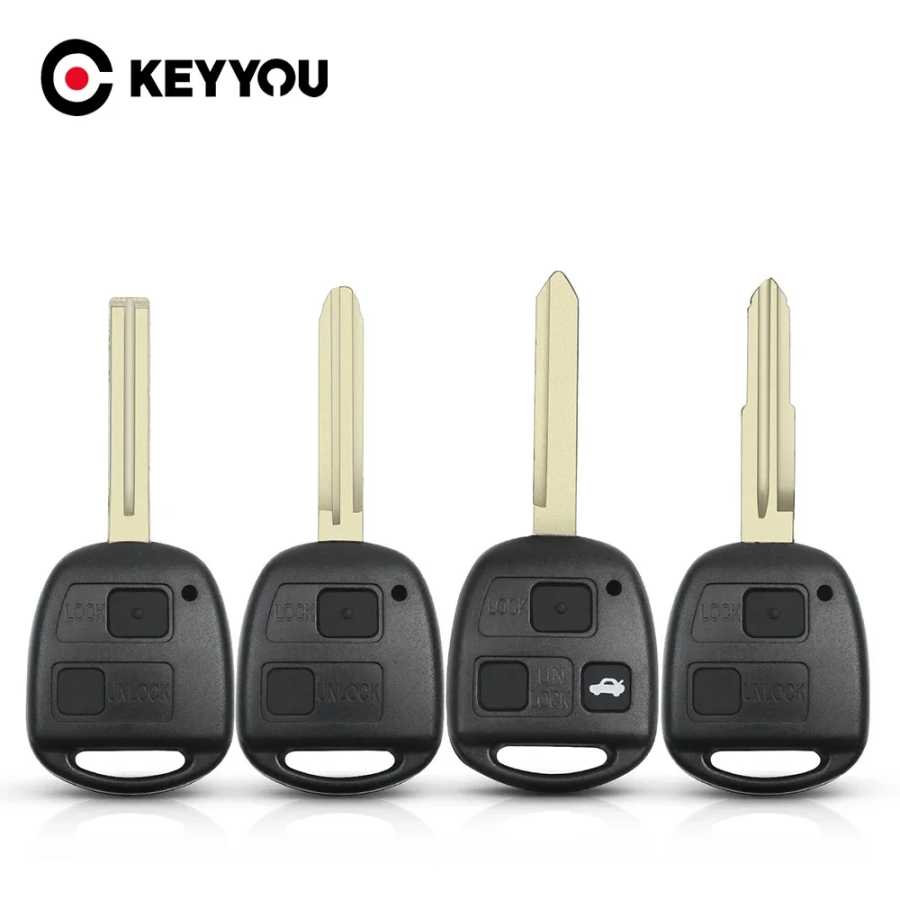 Чехол для автомобильного ключа KEYYOU с 2/3 кнопками для Toyota Camry Rav4 Corolla Prado Yaris Tarago Cruiser Land для Lexus RX300 ES300 LS400 GX Стартеры