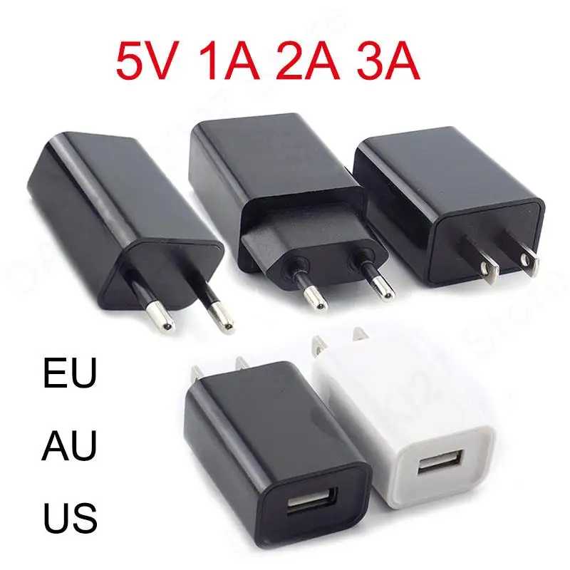 Дорожный USB-адаптер для телефона, 5 В, 1 А, 2 А, 3 А Электрика