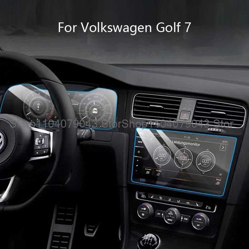 Защитная пленка из закаленного стекла для Volkswagen Golf 7 7,5/facelift 2018-2020, 9,2-дюймовый автомобильный GPS-навигатор 12,3-дюймовый прибор Аксессуары для салона