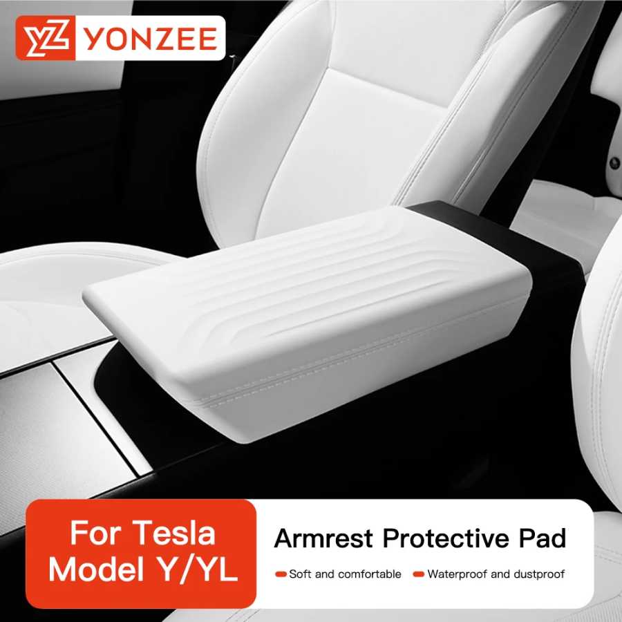 YZ Защитный чехол из ТПЭ для подлокотника Tesla Model Y YL Juniper Model 3 Highland, мягкая накладка на центральный подлокотник, защита от царапин, аксессуары 2026 