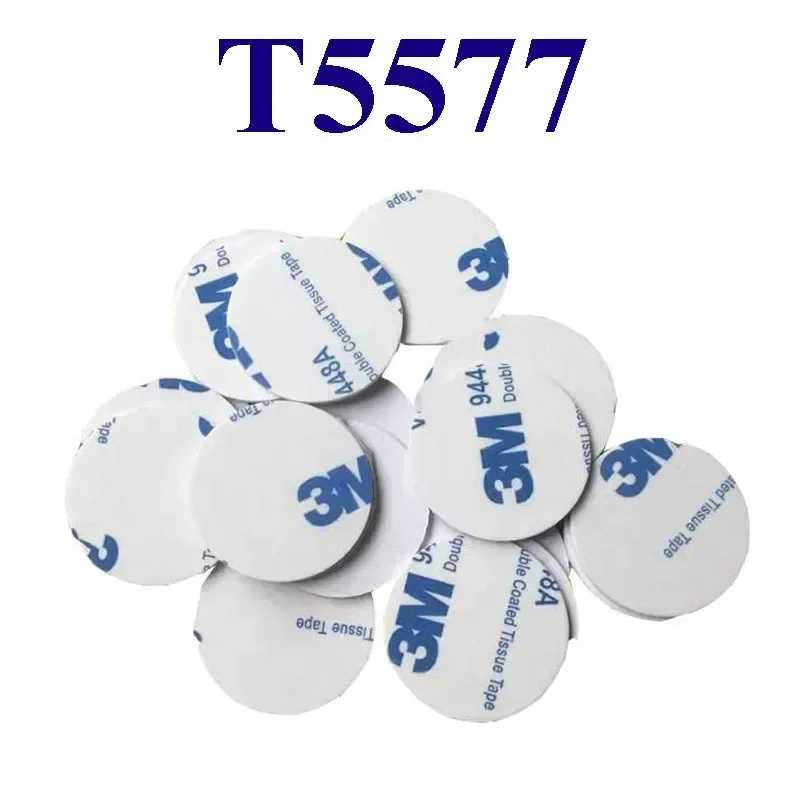 10-100 шт., 125 кГц, RFID-метки T5577, записываемые наклейки, бесконтактные карты, клейкая перезаписываемая этикетка для RFID-копира, 25 мм, метки EM4305 Доступ к автоматизации здания