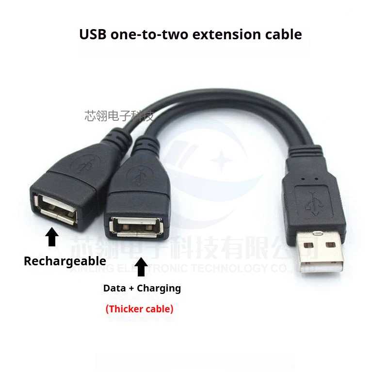 USB-разветвитель 1-в-2 для автомобильной навигации и зарядки, USB-расширитель для автомобиля, интерфейс 1-в-2 для подключения дополнительных устройств Электрика