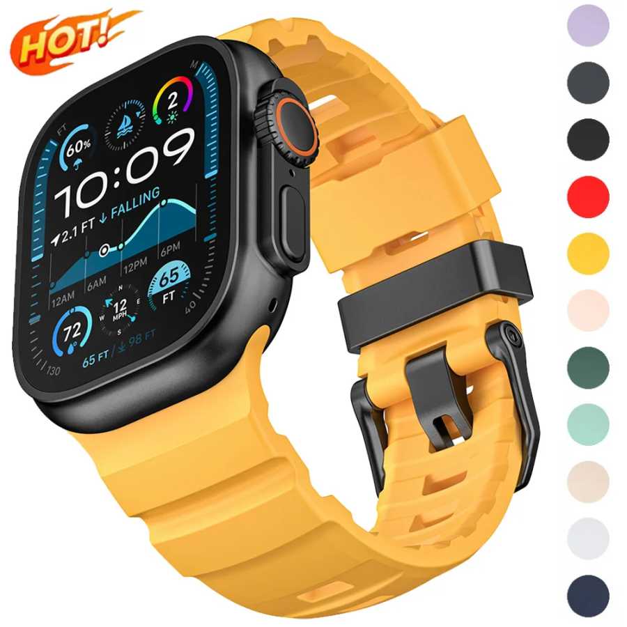 Силиконовый ремешок Trail для Apple Watch Ultra 3 2 49 мм, ремешок 46 мм, 45 мм, 44 мм, спортивный браслет для iWatch Series 11 10 Ultra 9 8 7 6 SE3 Аксессуары для часов