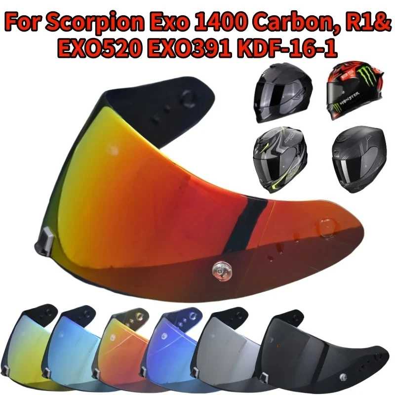 Козырек для шлемов для Scorpion Exo 1400, карбон, R1 и EXO 520 391, линза для мотоциклетного шлема, козырек с защитой от ультрафиолета, лицевой щиток Мотоцикл оборудования
