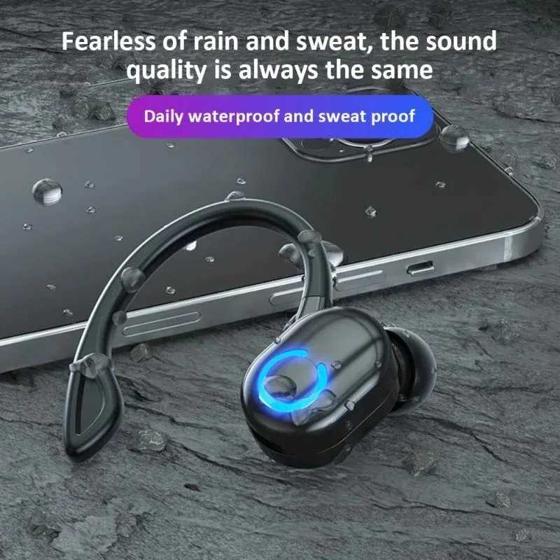 Фотография №3 товара Беспроводная Bluetooth-гарнитура V5.2, беспроводные наушники-вкладыши, одиночные наушники, водонепроницаемые наушники для