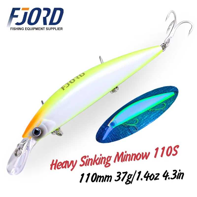 FJORD 110S 37g 90S 29g 70S 17g Тяжелые тонущие рыболовные приманки для гольяна, соленая, пресноводная, для дальнего заброса, морская искусственная приманка, джеркбейт Для рыбалки