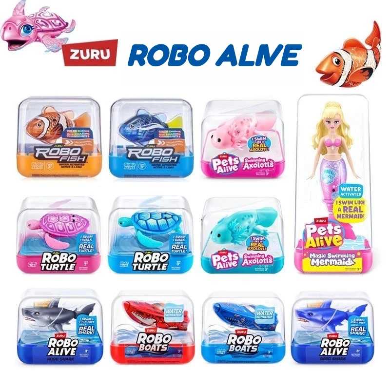 Робот-рыбка ZURU Robo Alive, активируемая водой Электронные игрушки