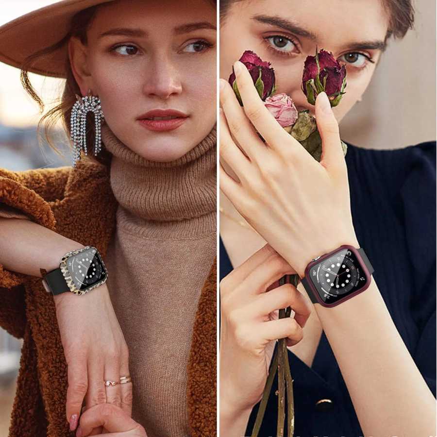 Фотография №5 товара Закаленное стекло + чехол для Apple Watch 9 8 41