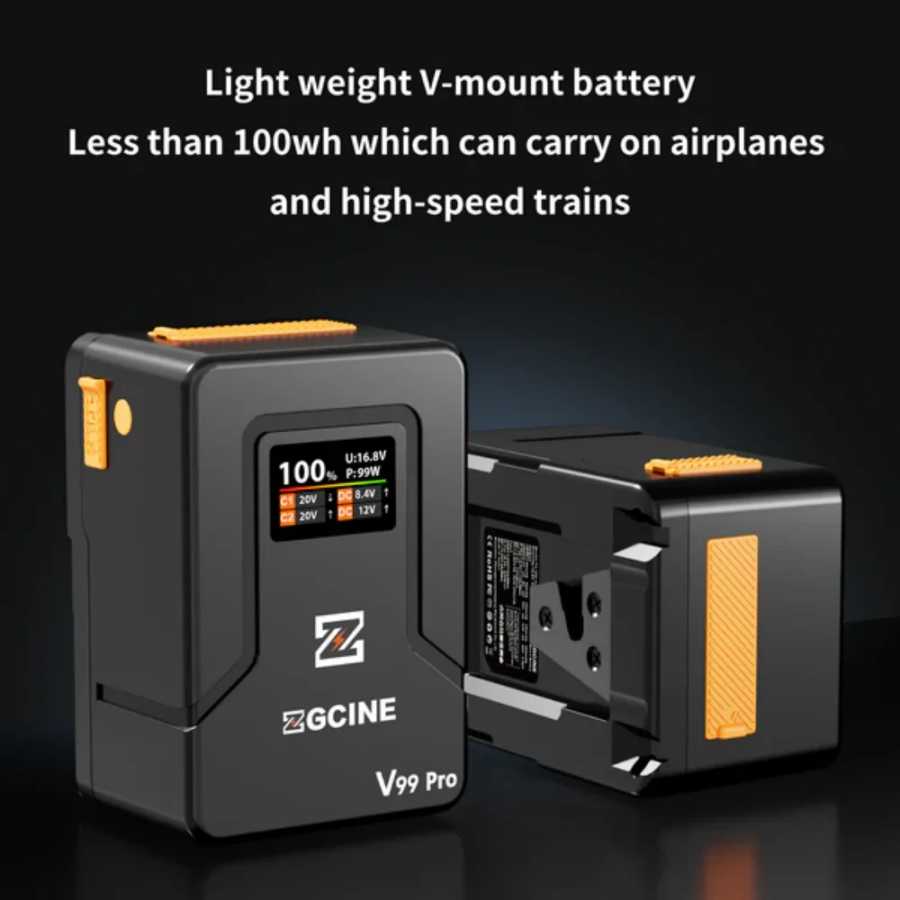 Фотография №5 товара Аккумулятор ZGCINE ZG-V99PRO V-Mount 95 Вт·ч 6400 мА·ч с USB-C