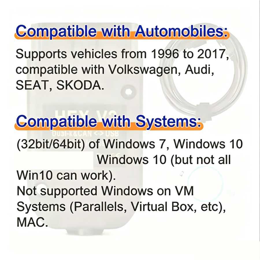 Фотография №1 товара Интерфейс VCDS VAGCOM VCDSCAN HEX V2 2026 года, обновление 26.3.0