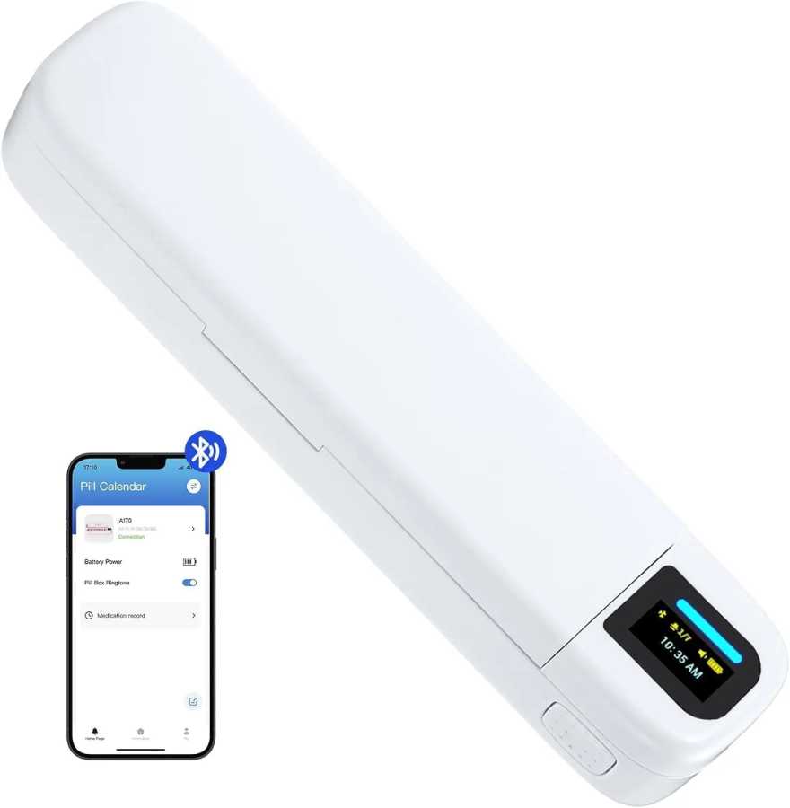 Умный органайзер для таблеток на 7 дней с Bluetooth-будильником, напоминанием через приложение, ежедневным/еженедельным дозатором таблеток для путешествий Аварийные средства безопасности