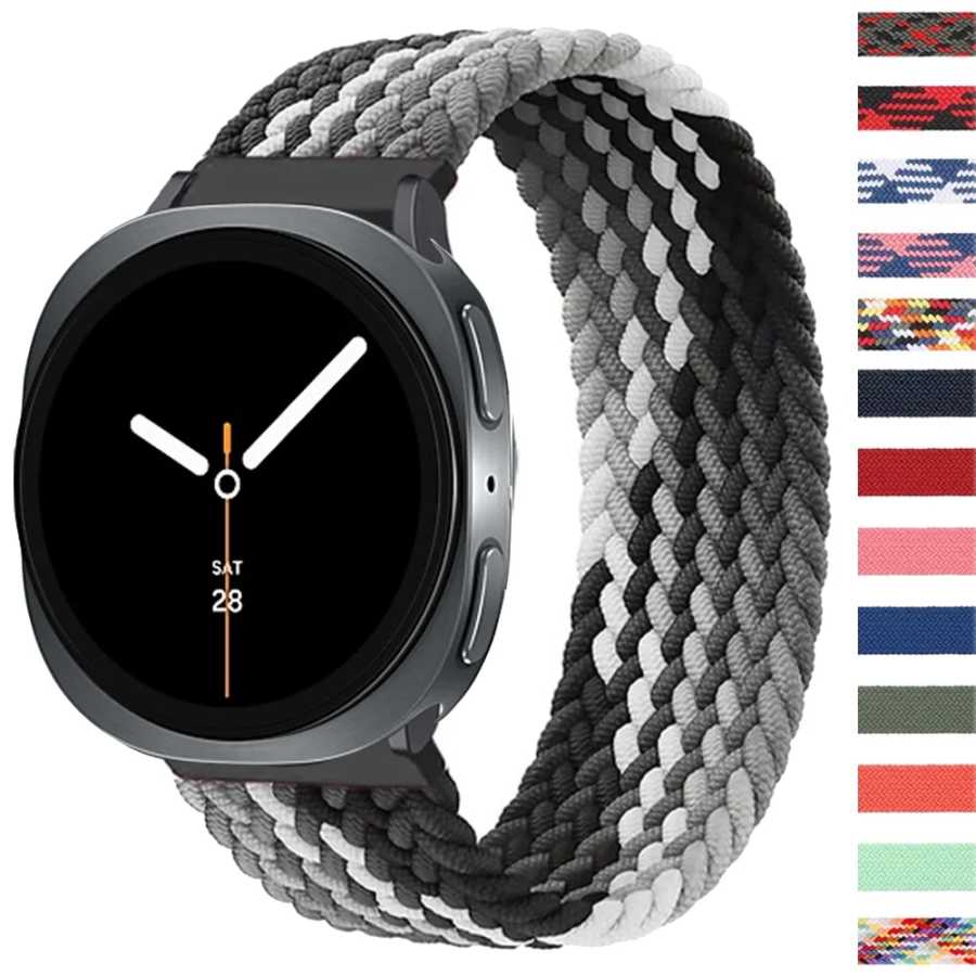 Плетеный LOOP SOLO для Samsung Galaxy Watch 8, ремешок 40/44 мм, аксессуары, нейлоновый браслет correa galaxy watch 8, классический ремешок 46 мм Аксессуары для часов