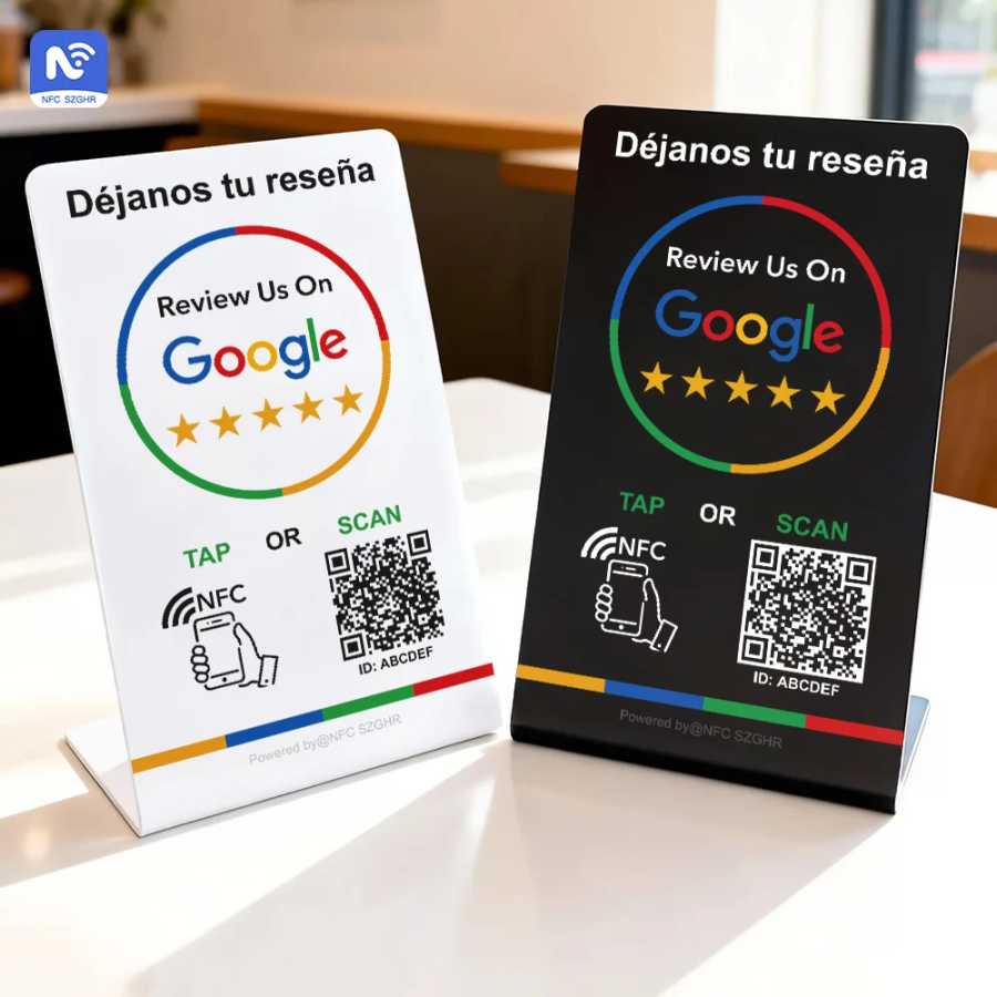 Фотография №2 товара Стойка для отзывов Google с QR-кодом и NFC (NFC215), поддержка